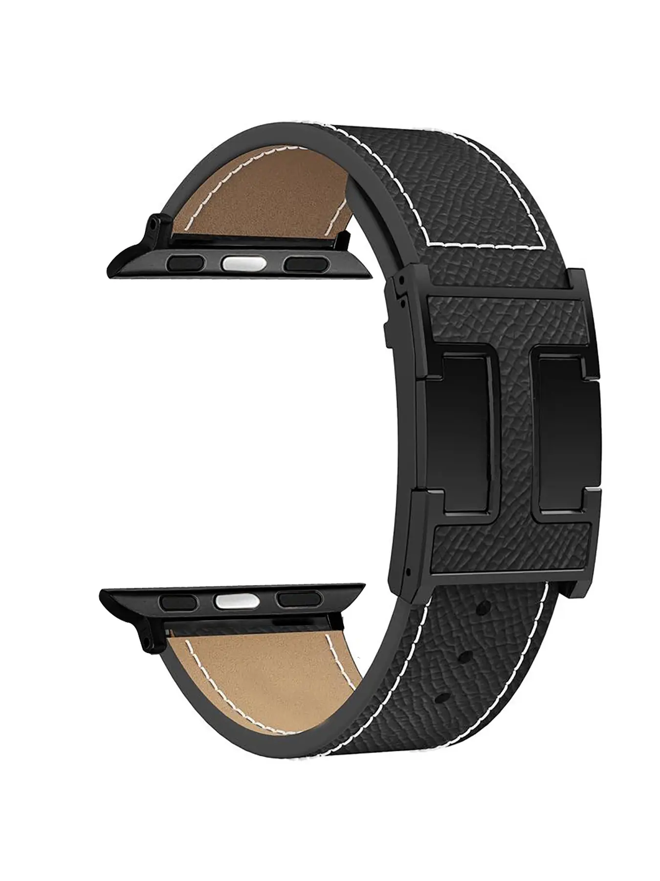 Magnetic Leather Strap, High-End Designer Style, Adjustable Length 165-215mm, Genuine Leather, Suitable for Personal Use or Gift, Watch Not Included