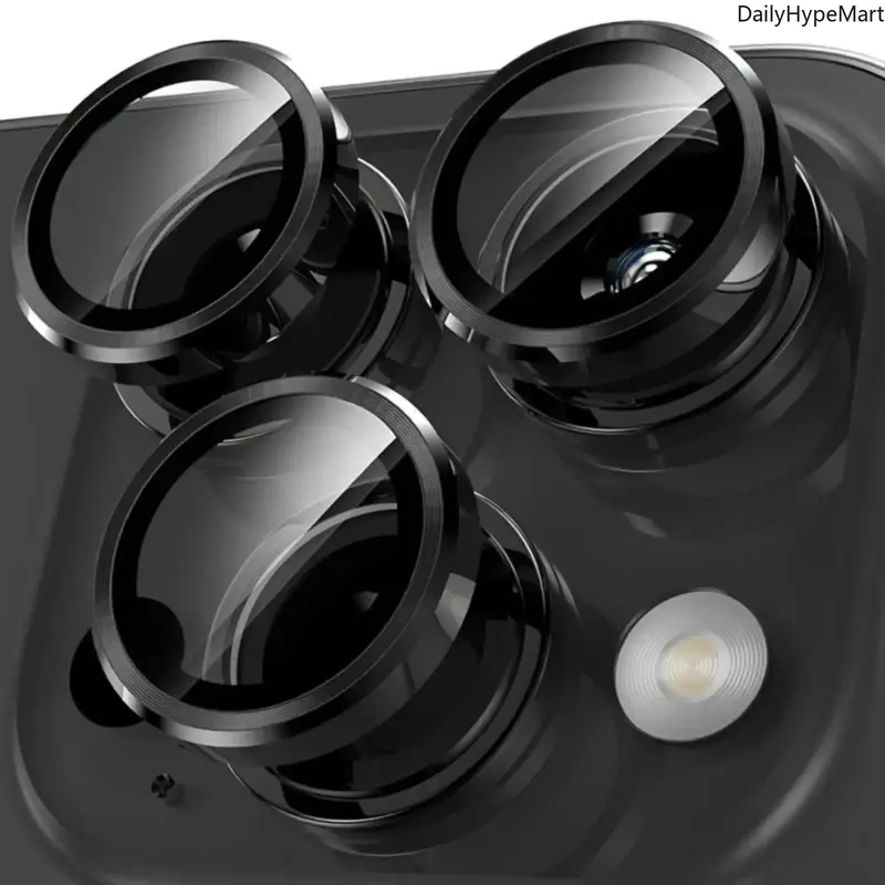 Durable Full-Coverage Tempered Glass Camera Lens Protector for iPhone Series - Bubble-Free Fit, Easy-Installation Cellphone Accessory, Scratch-Safe Glass, Phone Accessories for Daily Use