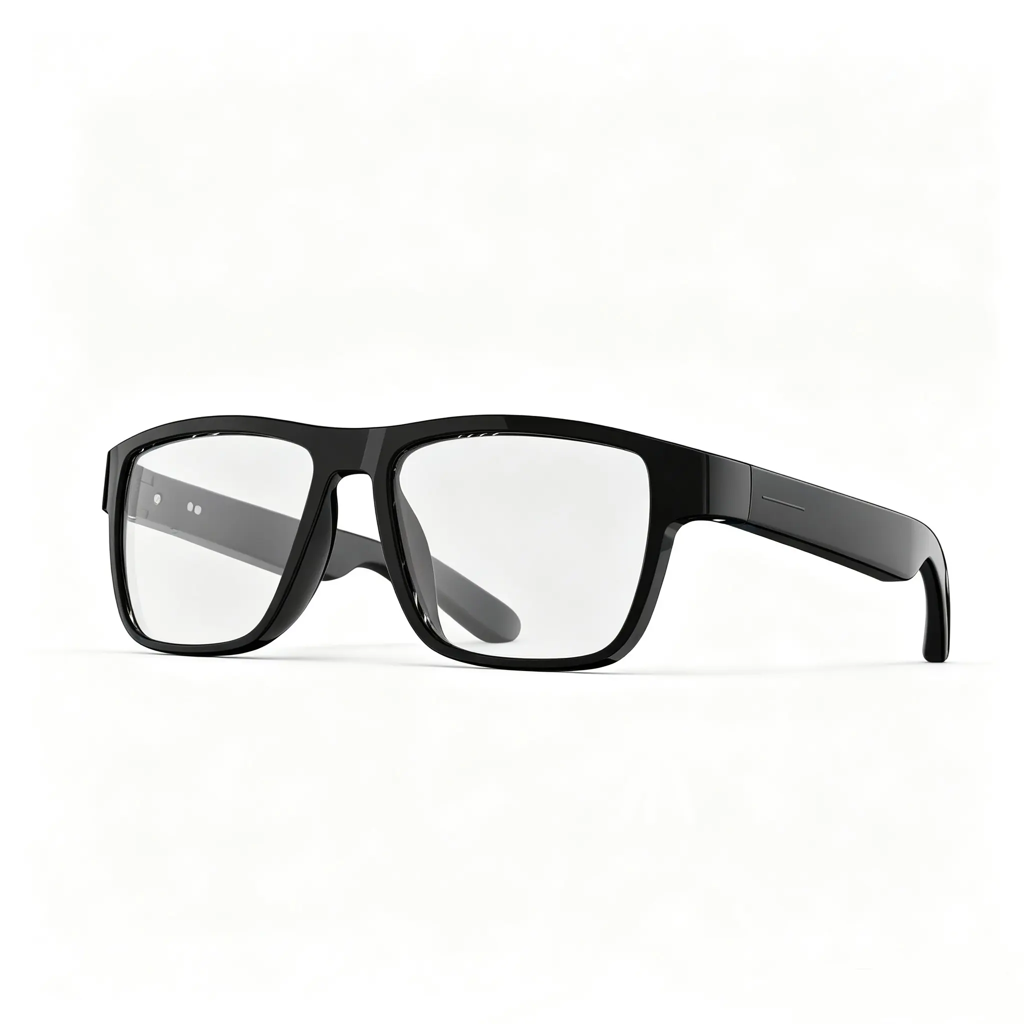 Open-ear smart Bluetooth music glasses with transparent anti-blue light lenses, touch control for switching songs and answering calls, lightweight frames for men and women, daily commuting and wireless audio glasses