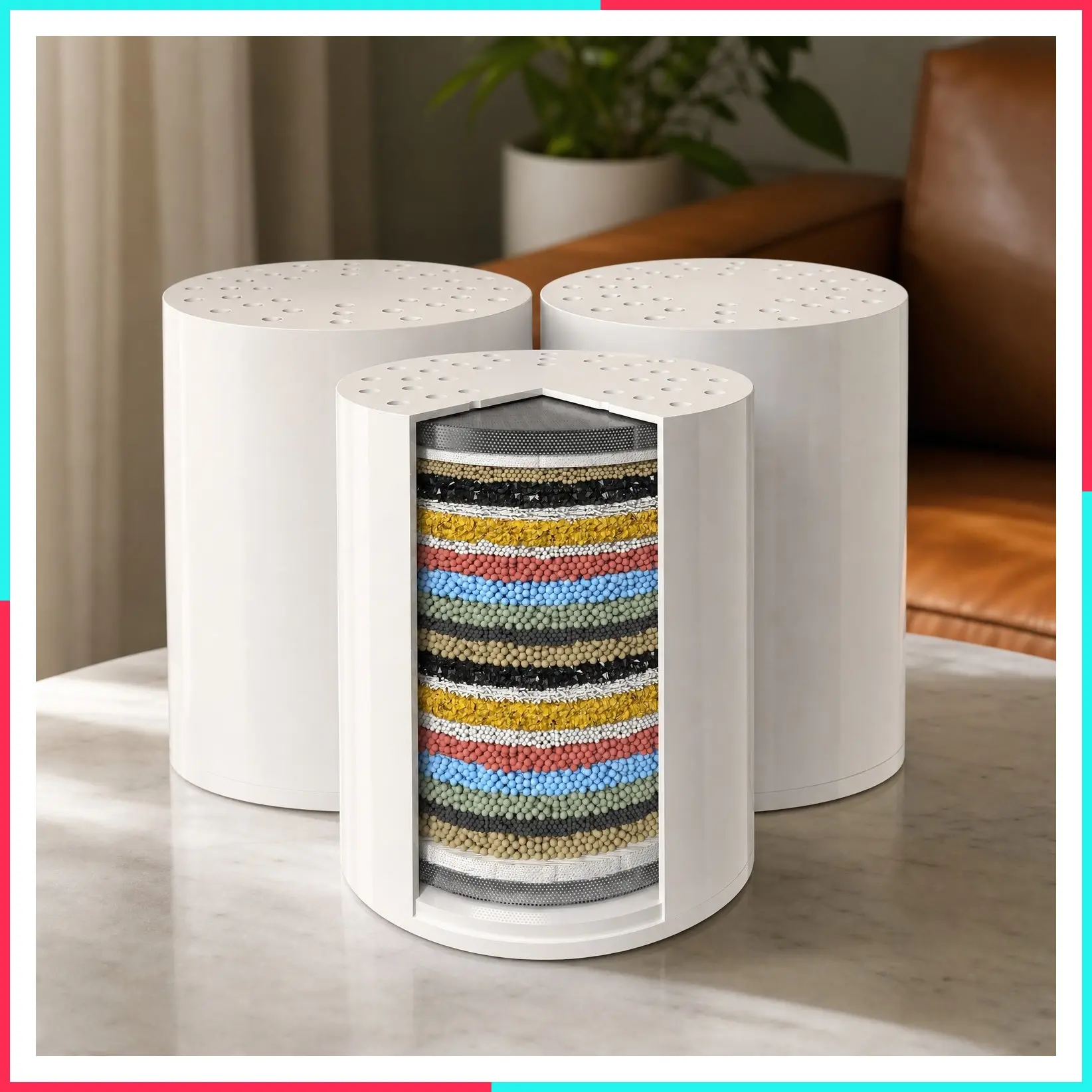 Replacement Shower Filter for Filtered Showerhead, Hard Water