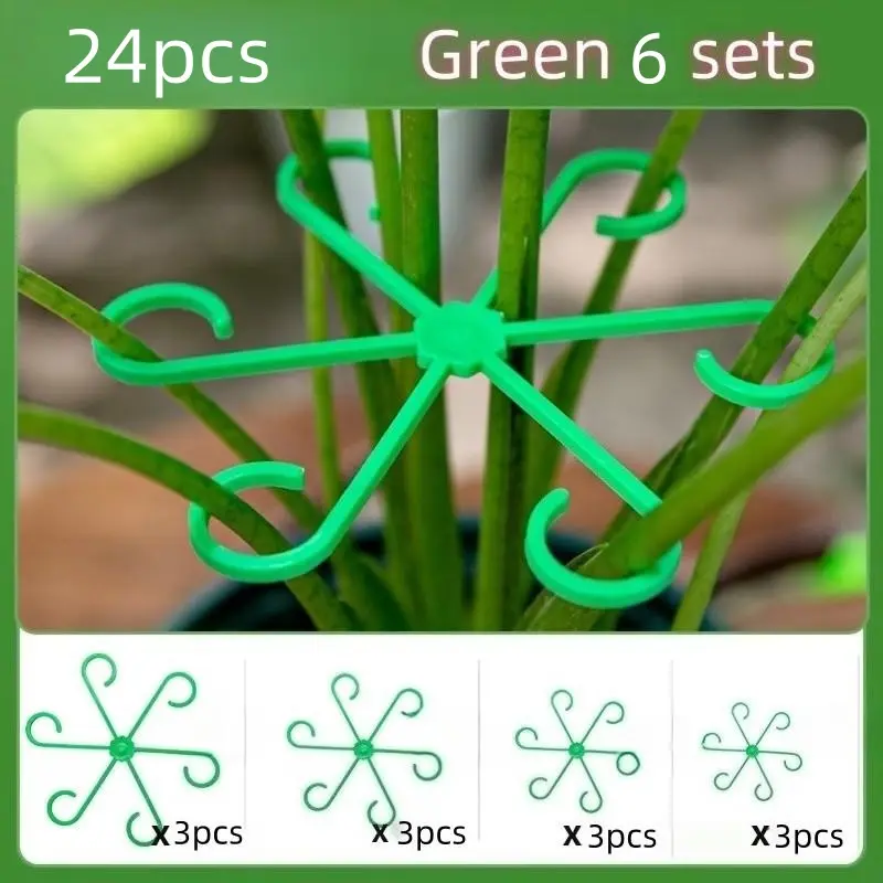 24pcs Plant Support Stakes, Adjustable Anti-Tip Anchors, Ideal for Greenhouse Flowers & Hydroponic Plants, Gardening Supplies, Garden Trellis