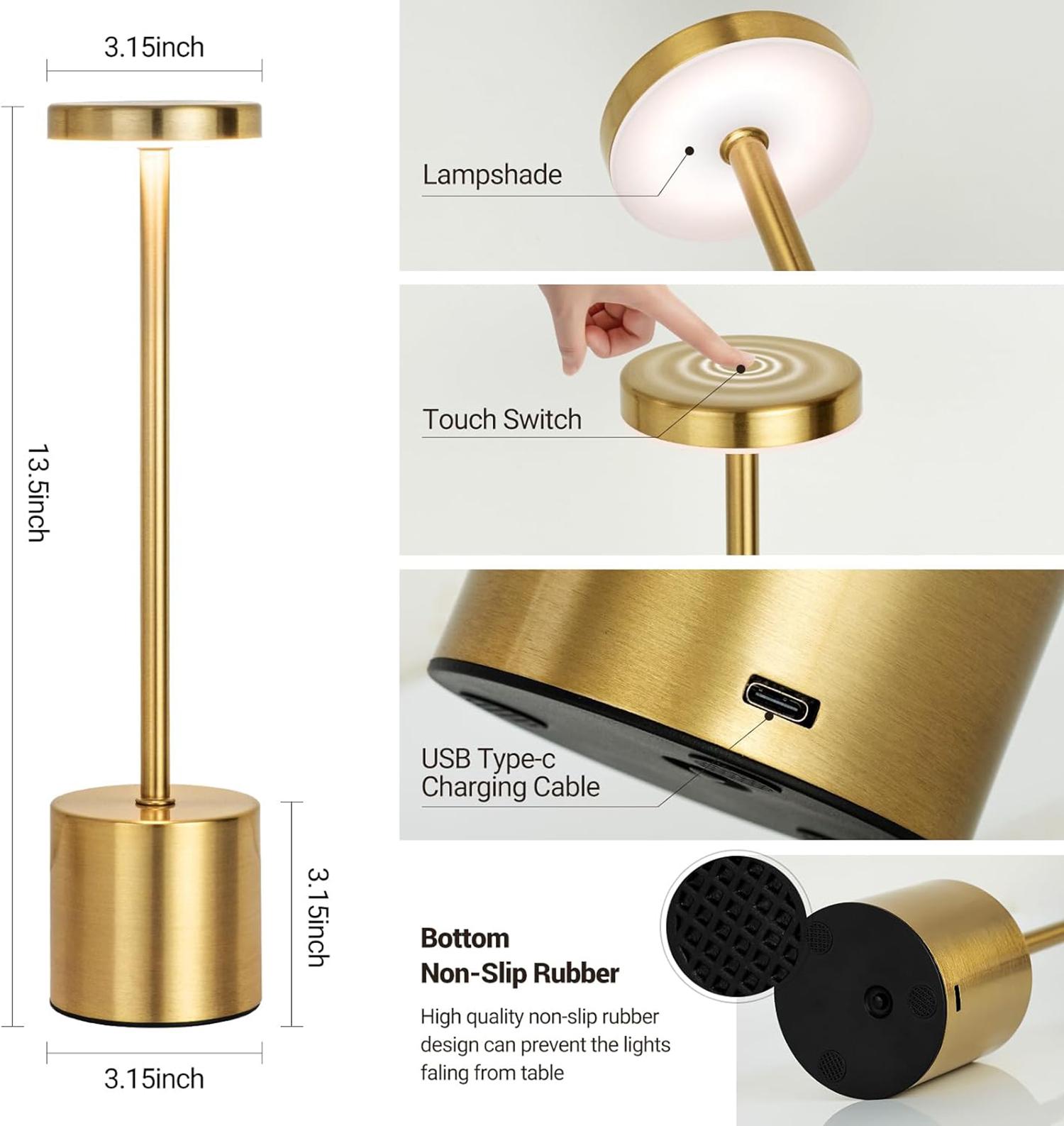 Simple LED Rechargeable Touch Metal Table Lamp Three Colors Bedside Creative Ambient Light Bar Outdoor Decoration Night Light Si Simple LED Rechargeable Touch Metal Table Lamp Three Colors Bedside Creative Ambient Light Bar Outdoor Decoration Night Light Si