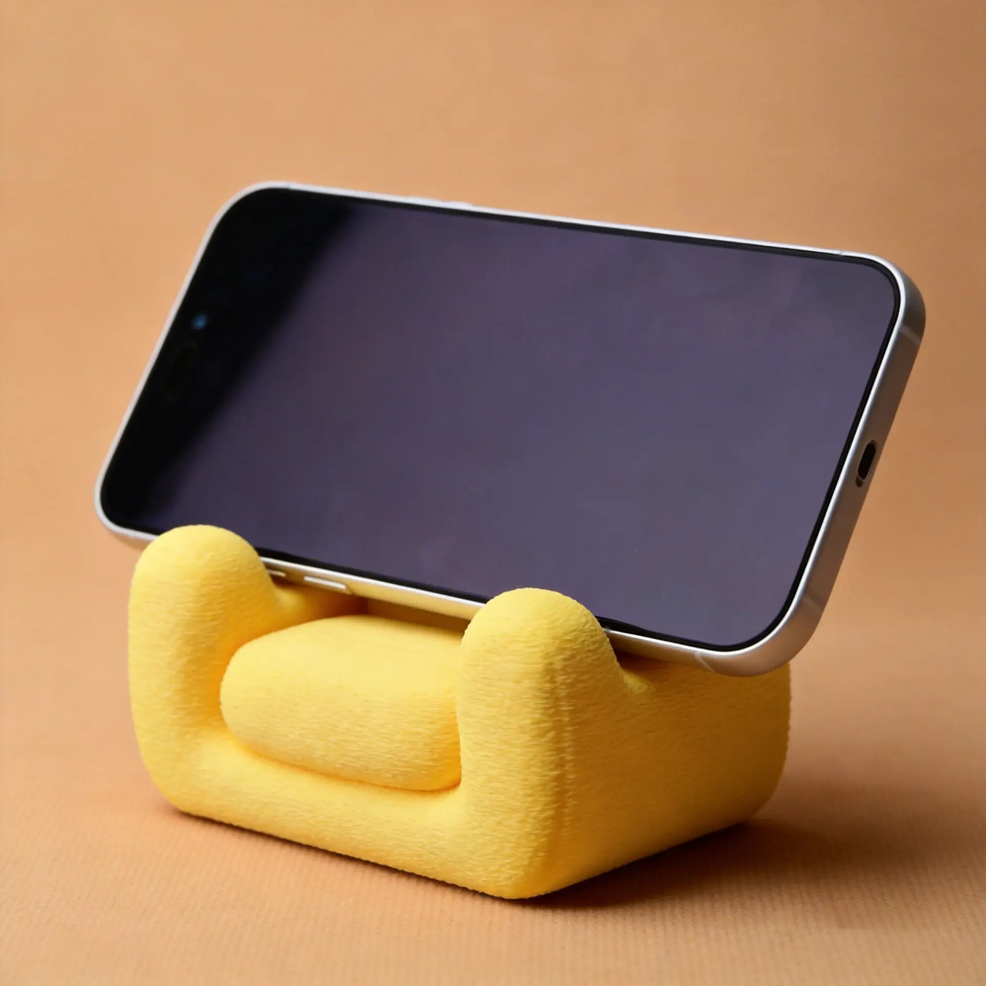 Cute Mini Sofa Phone Stand, 3D Printed Aesthetic Desk Decor, Creative Cell Phone Holder, Kawaii Desktop Ornament Gift for Home Office