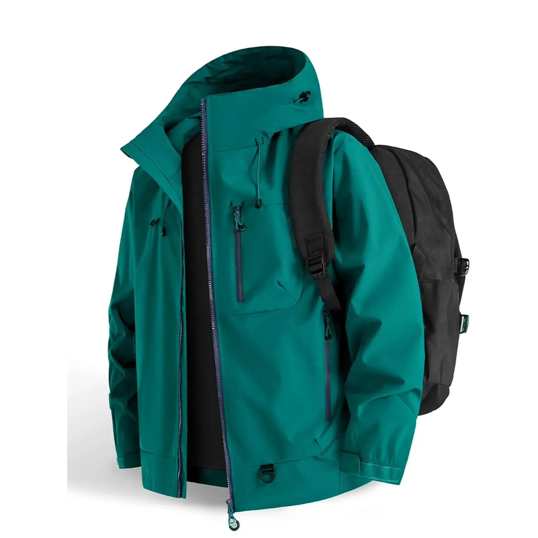 2026 Outdoor Hooded Jacket for Couples, Windproof, Waterproof, Breathable and Comfortable Solid Color Hiking Jacket for Spring and Autumn, Hooded Sports Casual Jacket, Water Resistant Jacket, Sports Outerwear, Sport Outdoor Clothes