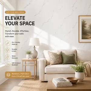 LCC IXPE Peel and Stick Wall Panels Lightweight Backsplash Marble Look Tile (Not Real Marble), Ideal for Kitchen Bathrooms Living Rooms Bedrooms, 10pc,20pc,30pc,40pc