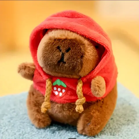 Adorable Capybara Plush Toy with Hoodie Design, Soft Stuffed Animal, Cute Stuffed Animal, Soft Huggable, Soft Cuddly Gift, Soft Durable Pet Companion for Dogs & Cats, Decorative Accessory for Home, Capybara Stuffed Animals