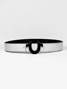 Elegant Business Style Men's Belt, High-Quality Letter Buckle, Fashionable Casual All-Season Accessory, Perfect for Jeans and Suit Pants