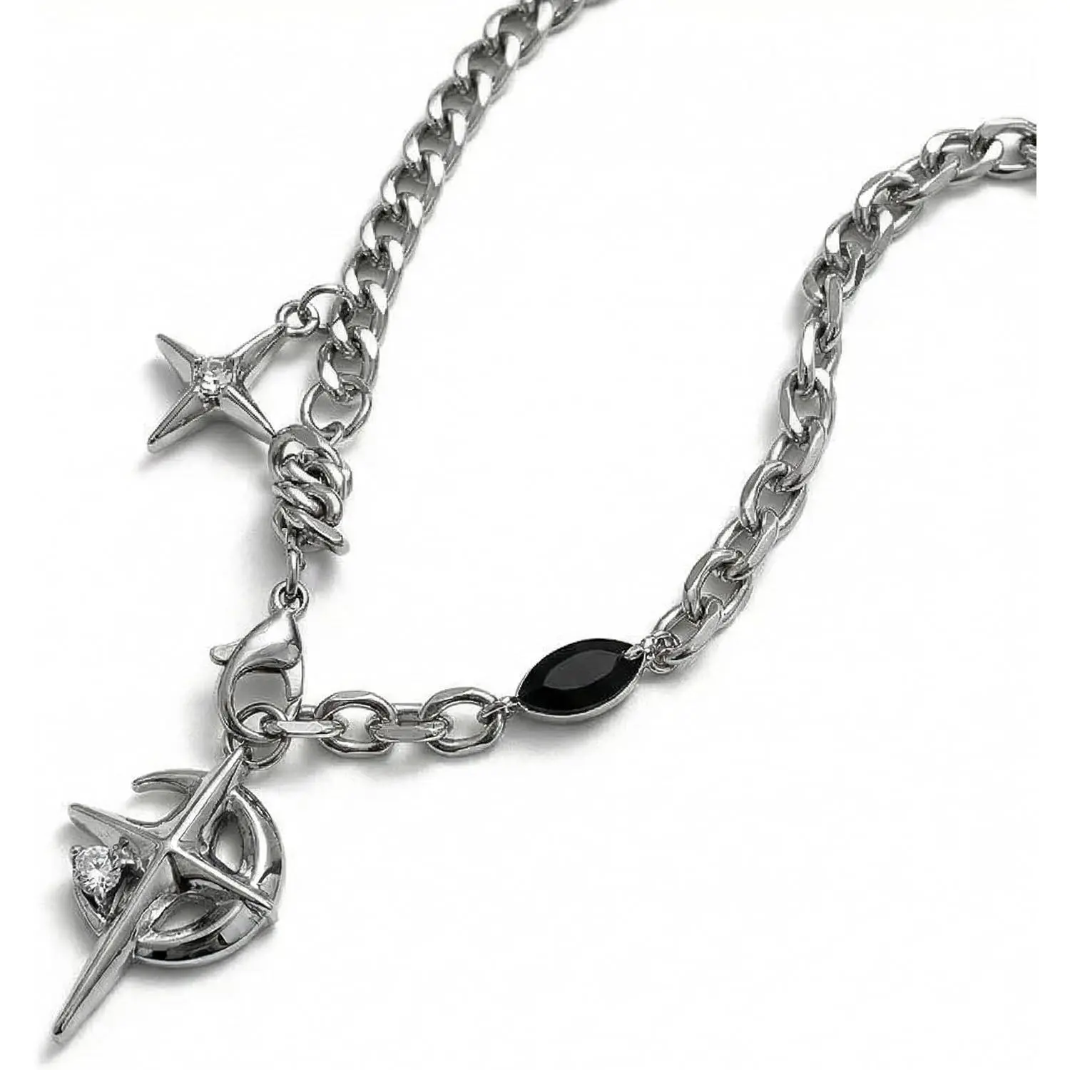 Punk Gothic   Chain Stainless Steel Y2K Necklace for Men | Stainless steel construction,punk gothic design,  pendant,y2k aesthetic,for men punk  accessory
