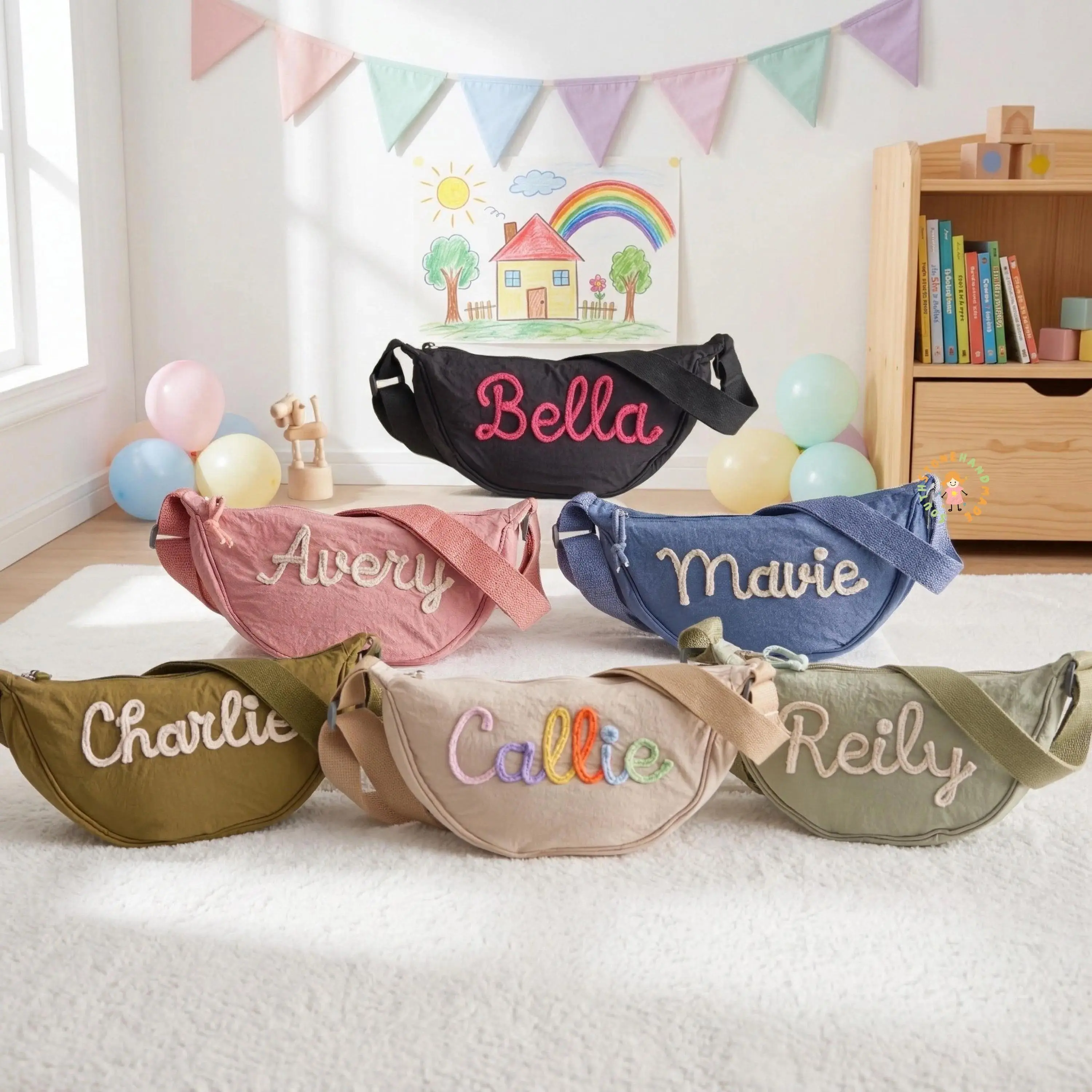 AS1030 Personalized Customized Name Dumpling Bag DIY Various Accessories Messenger Bag Exclusive Customized Birthday Holiday Gift