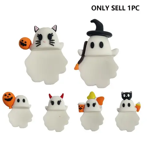 Ghostees Enchanted Phone Buddy, Cute Strong Adhesive Cling Decoration, Stick-On Halloween Ghost & Pumpkin Phone Topper for Smartphone, Peel-and-Stick Design Figurine All Models Phone Accessories, Cellphone Accessories