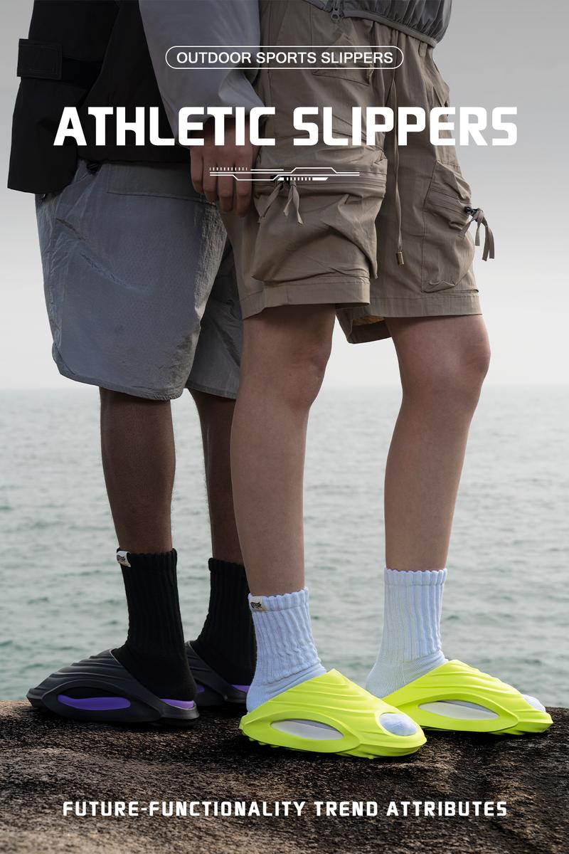 YASSIA Unisex EVA Outside Walking Slippers Comfortable Anti-Odor Anti-Slip Slippers for Relaxing After Exercise Casual Slide White-Pink Breathable Cushioned Wear-Resistant Footwear Boy Shoe Flipflop