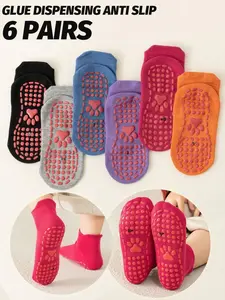 6 Pairs Kids Socks, 3D Cat Paw Silicone Non-Slip Floor Socks, Playground Special, Trampoline Socks, Indoor Cool Home Socks, Boys and Girls
