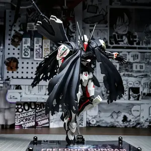 King Heresy DIY Action Figure Mecha Building Kit, 1/144 Scale Model, Includes Cape, Giant Sword, Stand, Creative Toy for Boys, Educational Gift