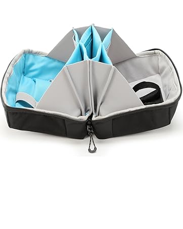 RFID Travel Passport Wallet, Family Passport Holder, Trip Document Organizer P.Travel Series (Nylon - Grey)