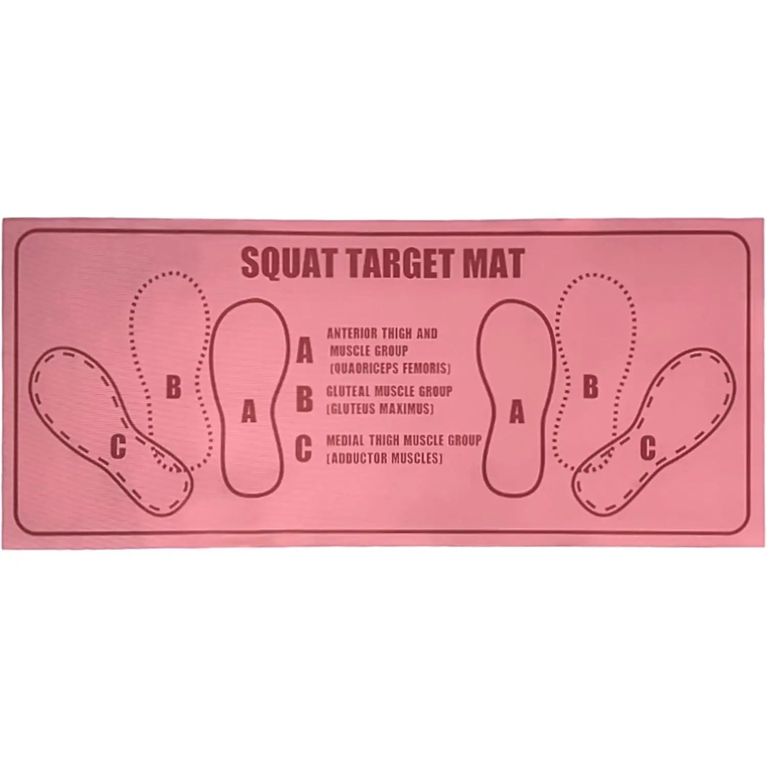 Squat Pad with Foot Position Guide, Non-Slip Squat Mat for Targeted  & Glute , Exercise Squat Mat with Foot Placement for  Gym,  35 x 80 cm