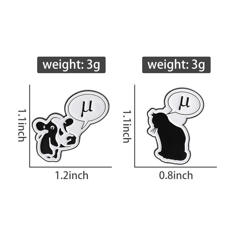 Black White Collection Enamel Pins Bookworm μ Cat Girl Brooches Skeleton Badge Coffee Pot Head Jewelry Gift for Friends