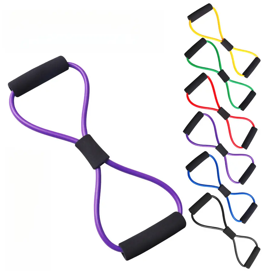 Figure 8 Chest Expander Resistance Rope Elastic Stretch Bands for Women Shoulder Opening Back Shaping Home Yoga Gym Fitness Training Equipment