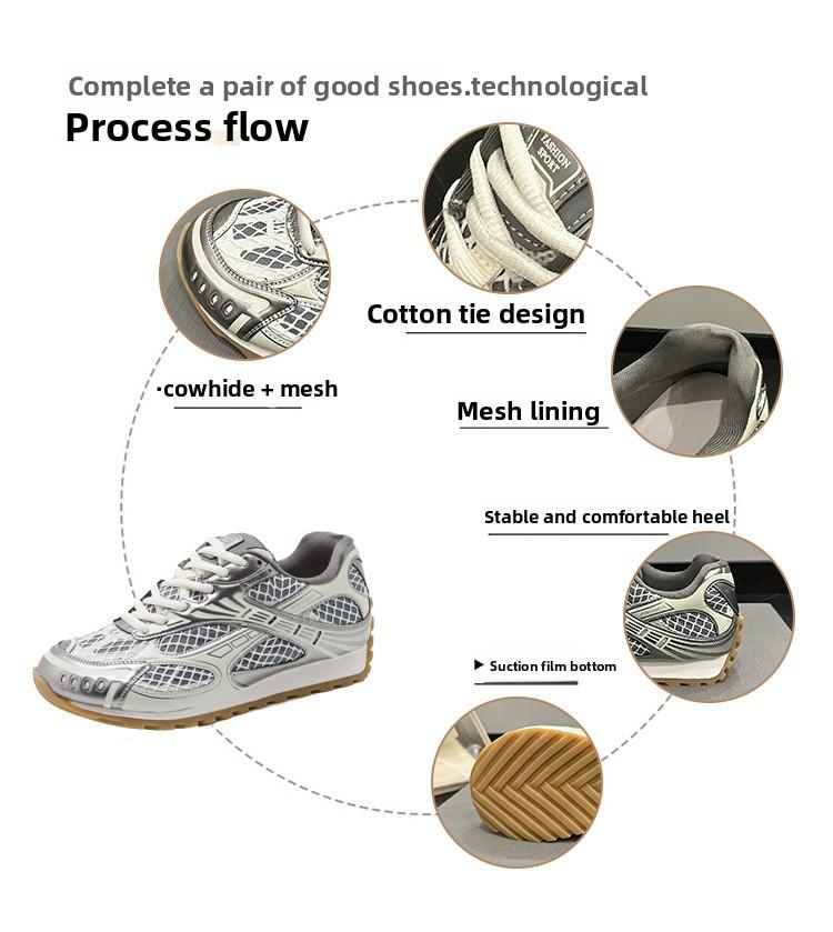 2026 New Model Women's Dad Shoes Breathable Sports Shoes Trendy Casual Versatile Anti-Slip Breathable