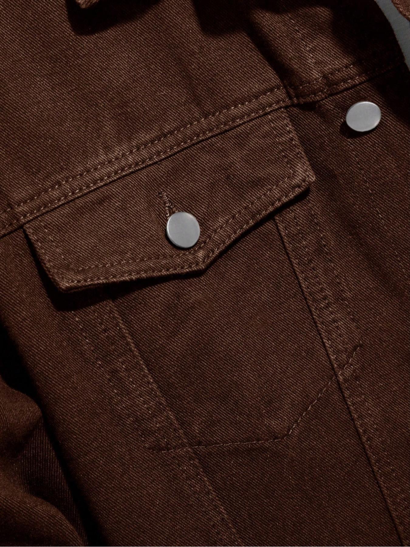 Men's Solid Color Button Front Jacket, Casual Fashion Comfy Long Sleeve Outerwear for Daily Outdoor Wear, Men Clothing for Spring Fall, Coats