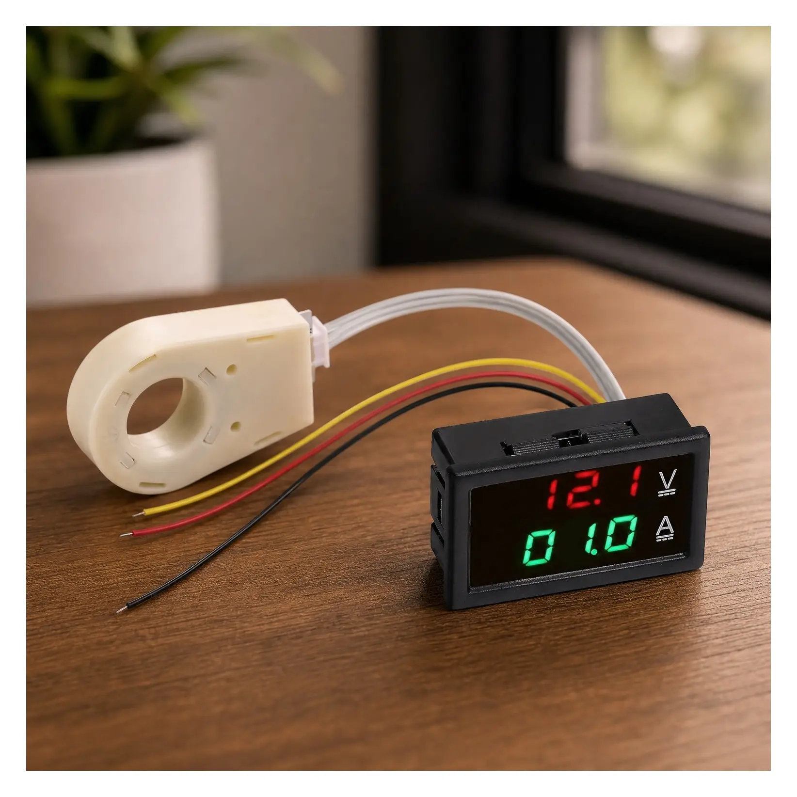 DC 5-100V 100A Volt Amp Meter with Hall Effect Current Sensor, Dual Display Bright LED, No Shunt Required, Ideal for Battery RV Solar ApplicationsGift