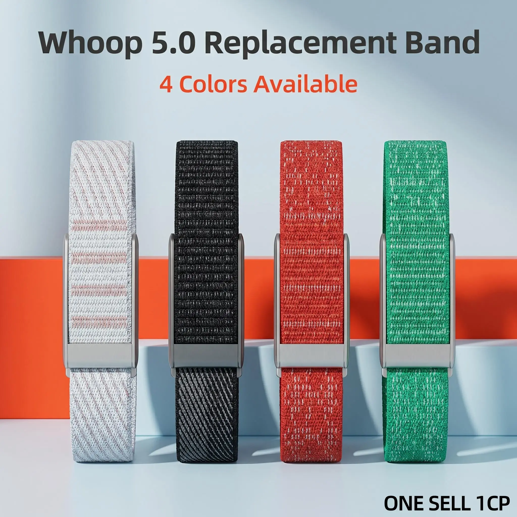Whoop 5.0 Nylon Sports Ring Strap, Standard and ECG Breathable Replacement Strap, Sweatproof Lightweight Fitness Accessory, Wearable Tech Accessories, Nylon Band