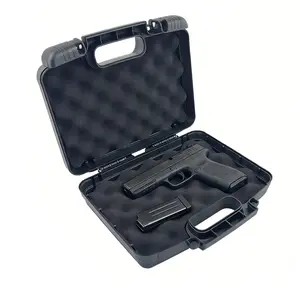 1PC Pistol Tactical Storage Box Case Fits Most Compact Handguns, Durable PP Material Shell & Foam Liner, Dustproof & Shock-Absorbing, Portable Protective Box for Tools, Jewellery, instruments Daily Storage Holder, Outdoor Travel Carry