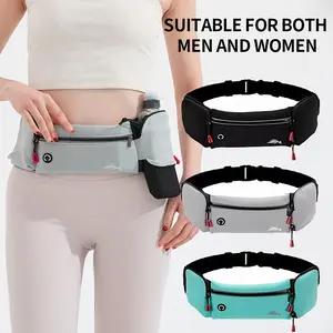 Universal Multi-Functional Sports Water Bottle Waist Bag, Suitable for Outdoor Running And Fitness. with a Three-Pocket Design, It Can Hold Various Items Such As Mobile Phones, Headphones, Passports, Bank Cards, And Water Bottles