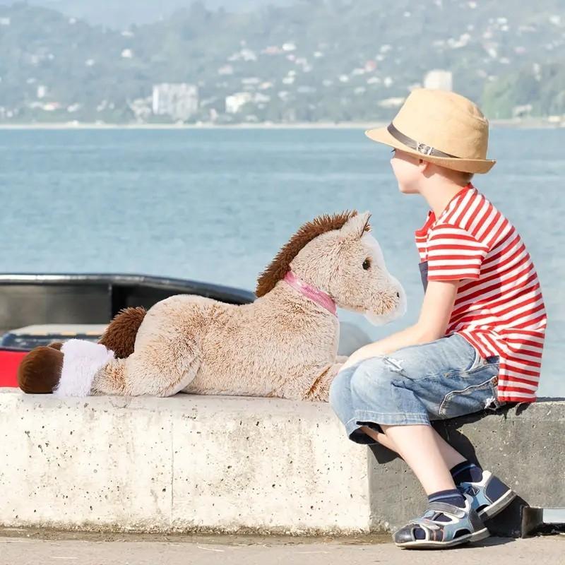 Cute Horse Design Stuffed Toy, Soft Plush Toy, Huggable Stuffed Animal, Comfortable Animal Pillow, Hugging Partner for Boys & Girls, Birthday Gift