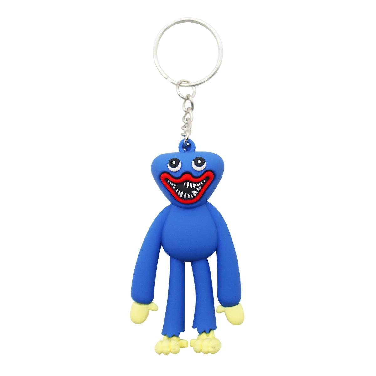 Poppyplaytime pendant sausage monster soft rubber keychain three-dimensional cartoon poppy pvc creative car key
