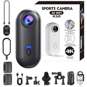 4K Body Camera Thumb Size Wearable Pov Cam with Clip, Mini Action Camera, HD Video Recorder, Waterproof, Audio & Video Loop Recording