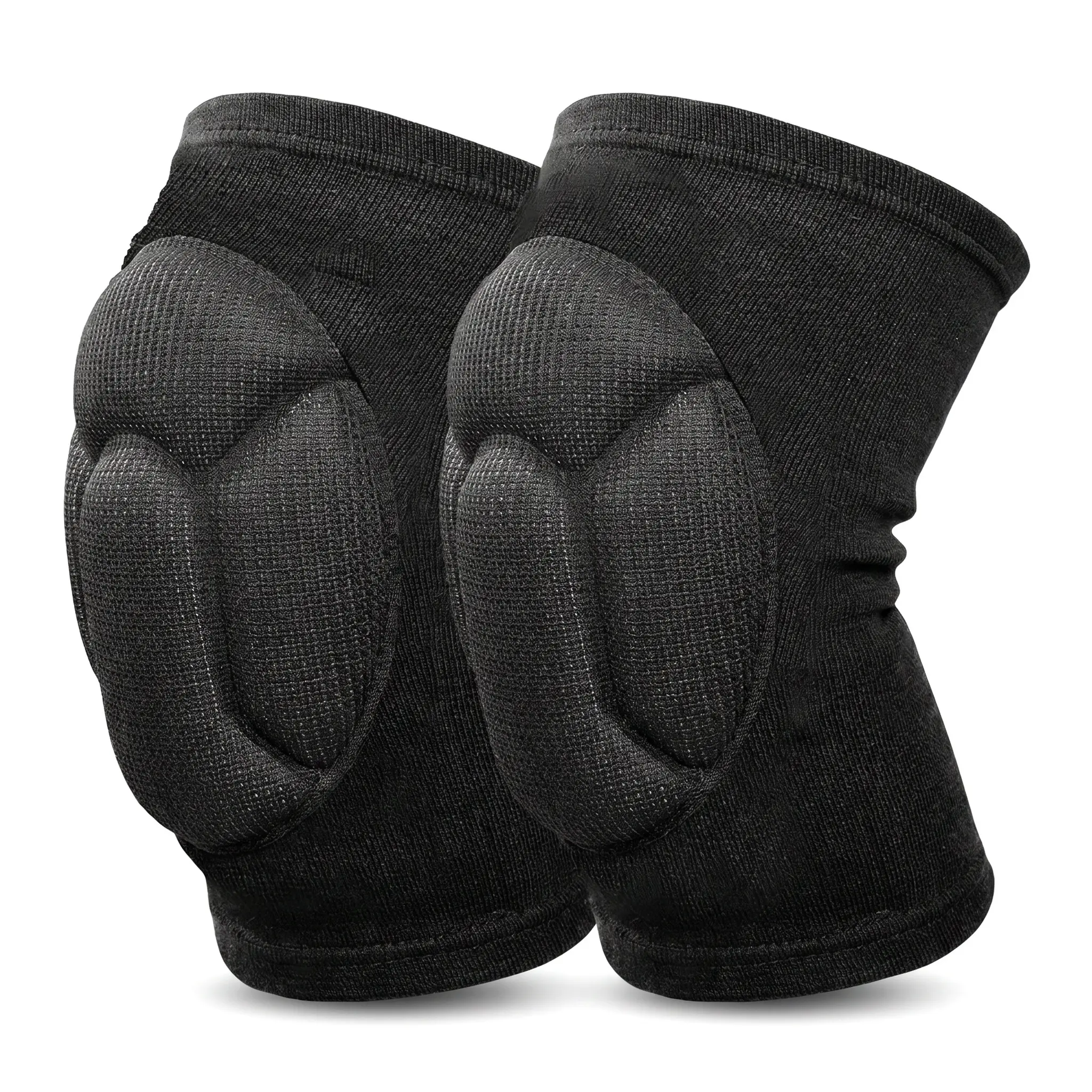 Unisex Polyester Elastic Knee Pads - 1 Pair Thick Stretch Snug-Wrap Brace for Adults, Durable Anti-Injury Volleyball & Fitness Protective Gear, Multi-Size Option, Volley Ball