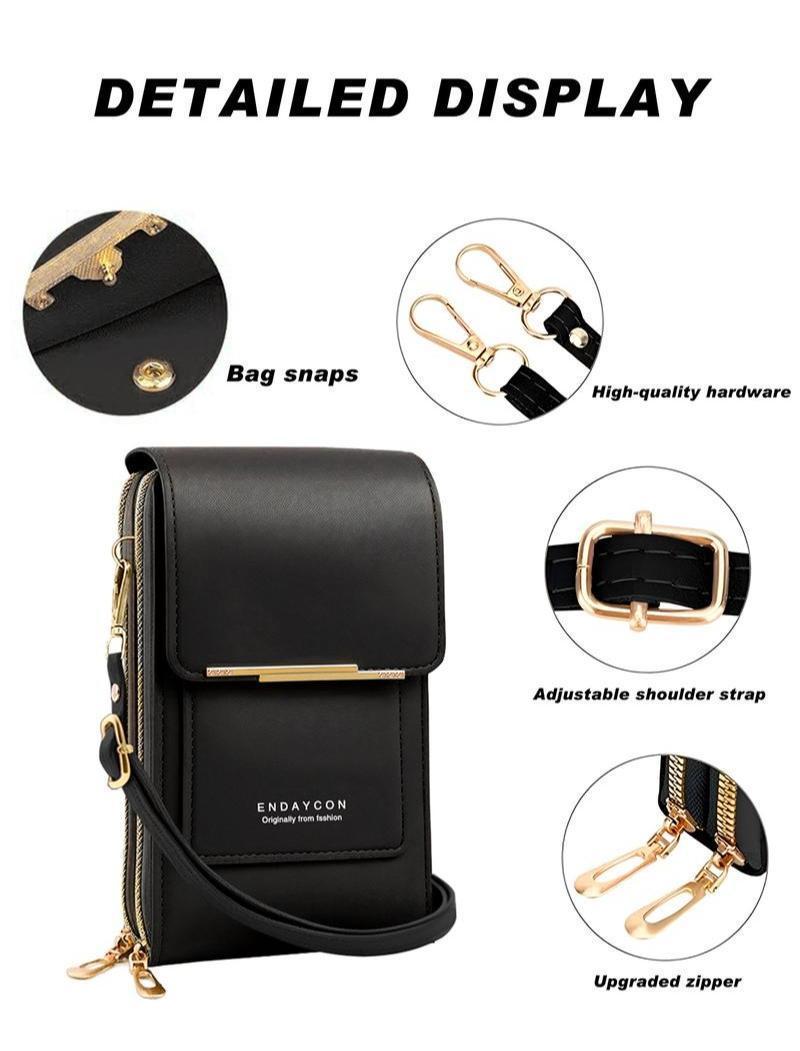 Women's Multi-Functional Touchscreen Crossbody Phone Wallet Purse - Water-Resistant, Card Slots, Coin Pouch, Adjustable Strap, Travel Must Haves, Outdoor Sports Use, 2026 Trending Crossbody Bags for Women