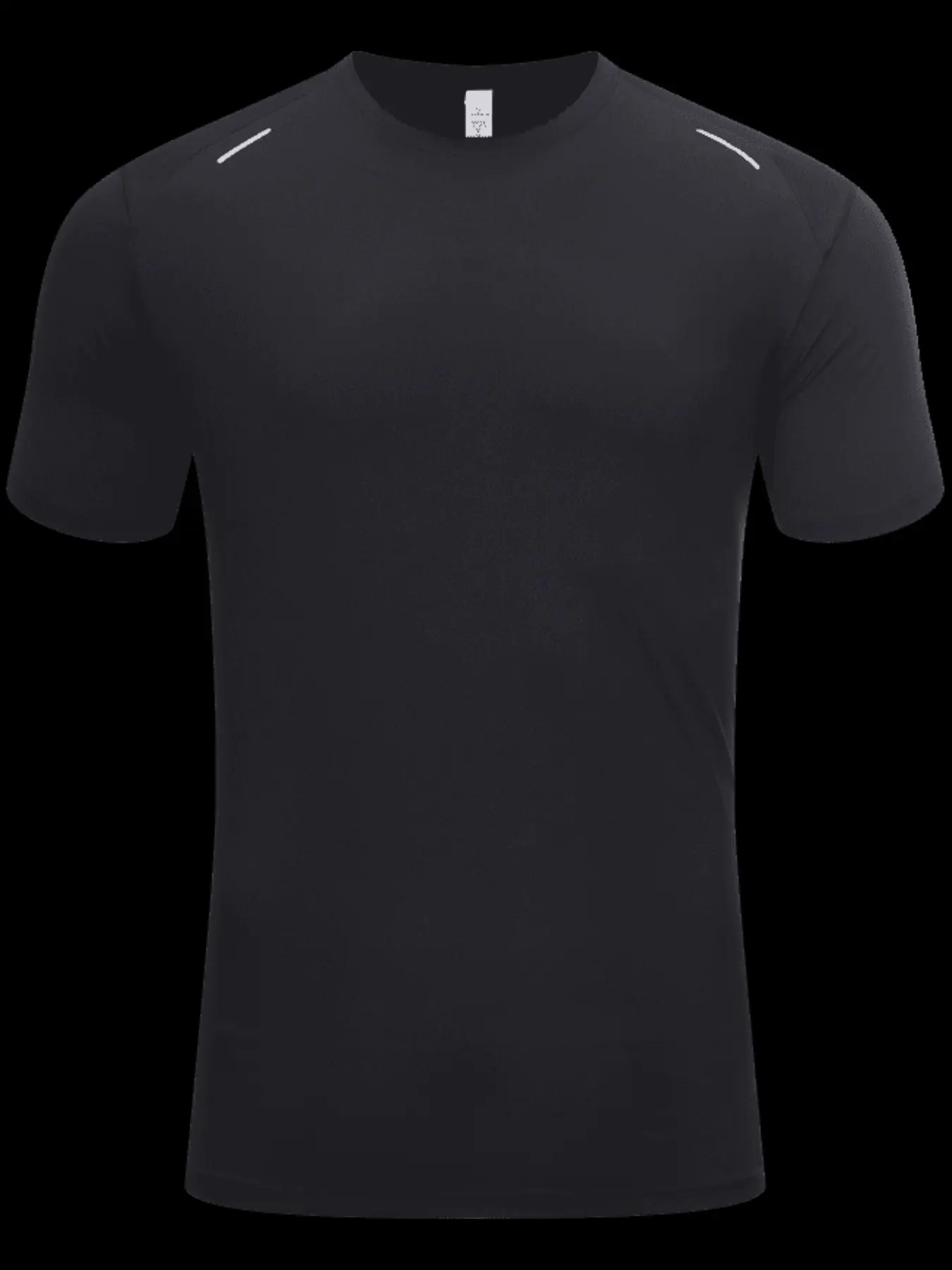 Quick-Dry Round Neck T-Shirt, Casual Sports Running Wear, Moisture-Wicking Short Sleeve, Ideal for Morning Runs and Marathons
