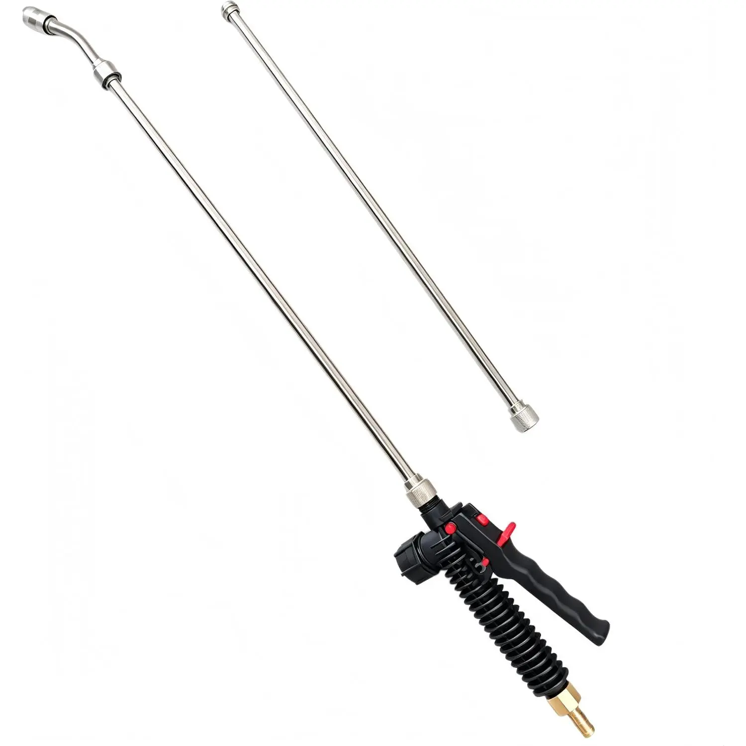 29"-44" Sprayer Wand,Adjustable Sprayer Wand  with 3/8" Brass Barb, Stainless Steel  Sprayer Wand with Shut off Valve