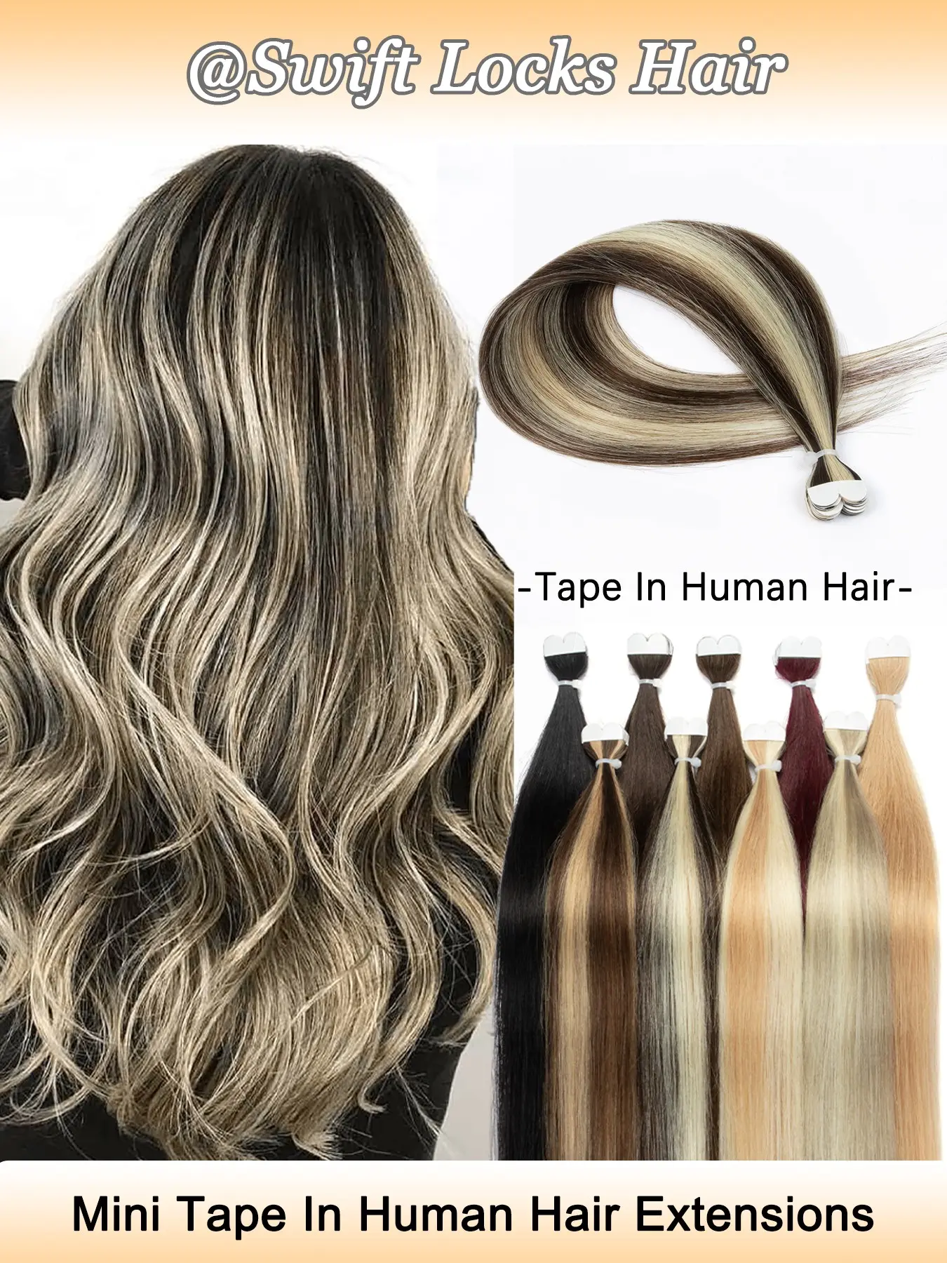 10pcs Real Human Hair Tape in Extensions, Flower Mini Hair for Volume & Length, Seamless Invisible Add-Ons, Multiple Colors Available