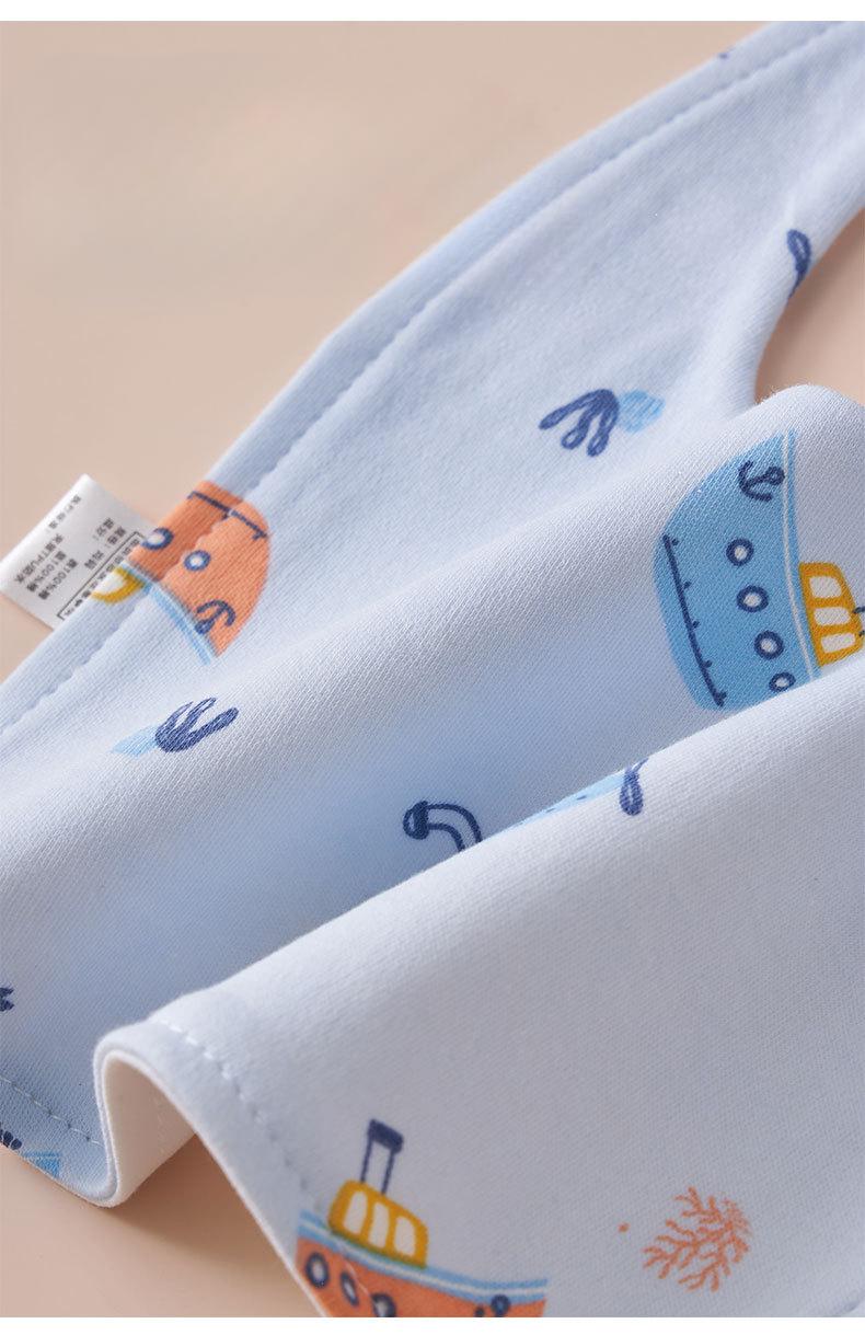 Baby U-shaped pure cotton bib, newborn waterproof spit-up towel, all-cotton ultra-soft adjustable bib