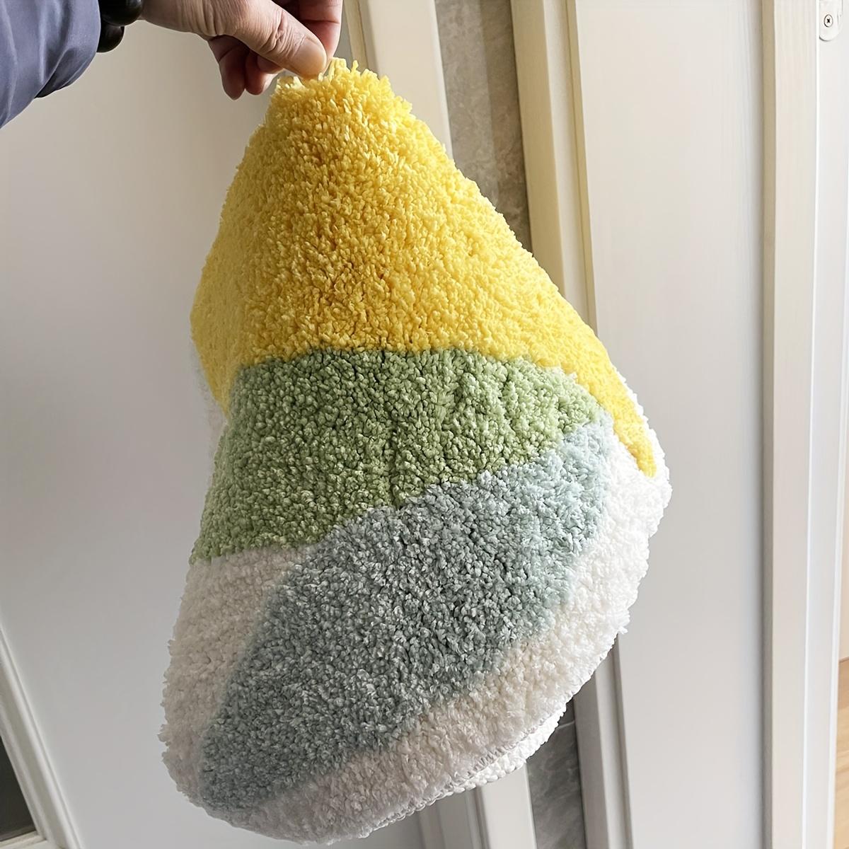 Lemon Fruit Plush - Soft Thick Cushioned with Lemon Slice, Machine Washable Non-Slip Absorbent Carpet Suitable for Bathroom, Bedroom, Kitchen, Entryway - Thick Plush Texture (19.7x24.4 Inch)