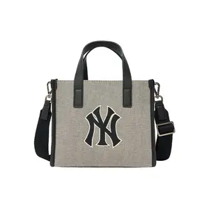 MLB New York Yankees Canvas Tote Bag for Men and Women – Minimalist Black Handbag