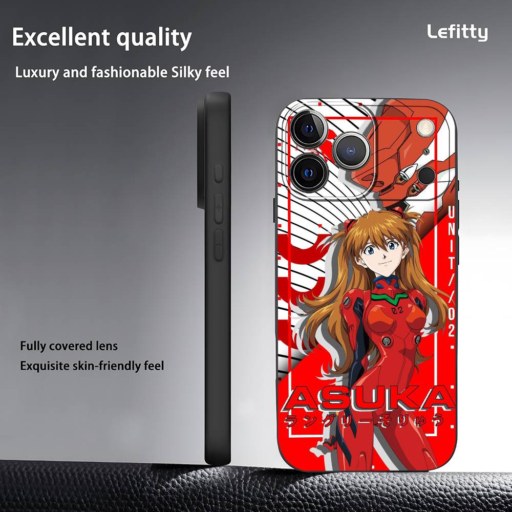 N-Neon--G-Genesis E-EvangelionS Phone Case For IPhone 17 16 15 14 13 12 11 Pro Max Plus Mini Black Frosted Soft Shell Funda