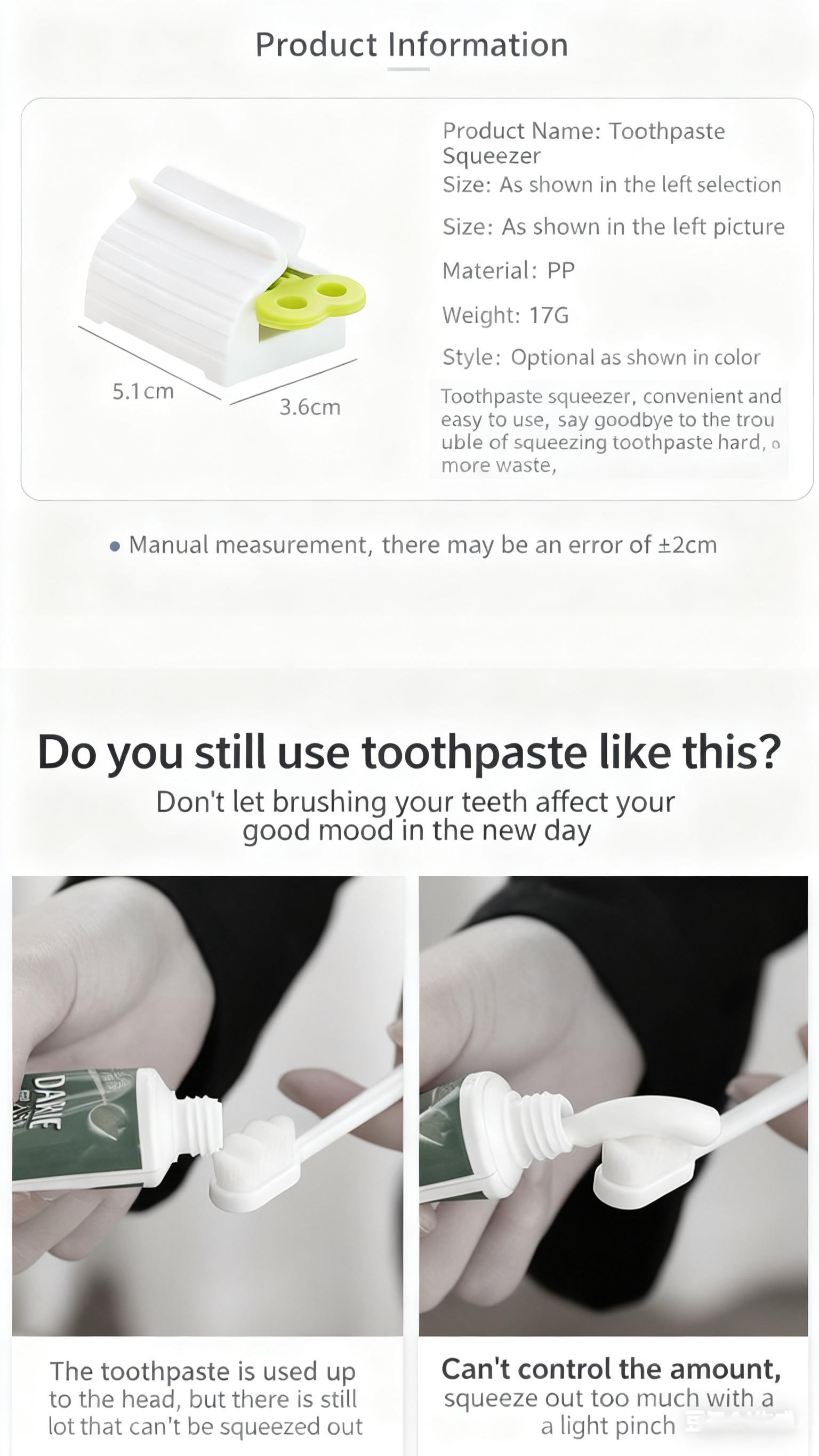 Home3PCS  toothpaste squeezer, toothpaste dispenser, toothpaste squeezer, hand warmer sleeve squeezer, automatic oral hygiene tool