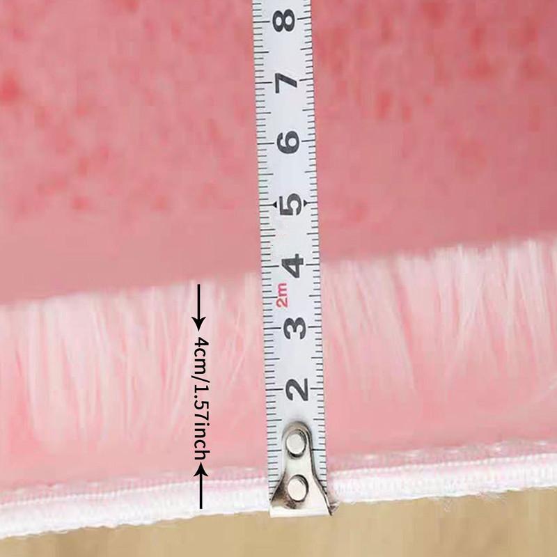 Minimalist Solid Fluffy Large Rug, Square Plush Mat with Non Slip Backing, Home Decorative Fluffy Area Rug for Living Room & Bedroom