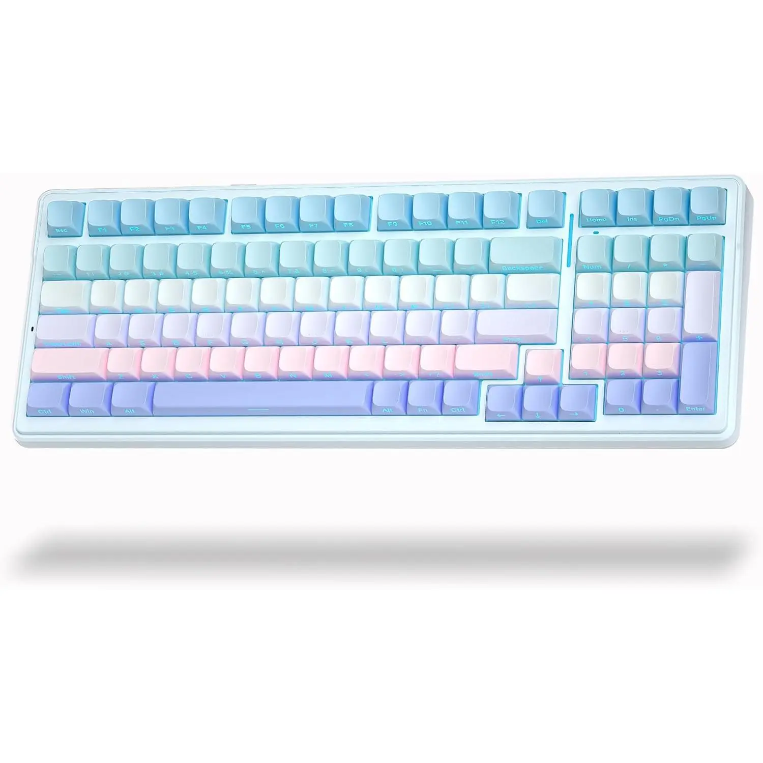Aula F99  Mechanical Keyboard, Gasket Hot Swappable, Side Printed PBT Keycaps, RGB Backlit, Creamy Cute Sound  Gaming Keyboards, Tri-Mode BT/2.4GHz/USB-C Gaming Keyboard for PC/Tablet