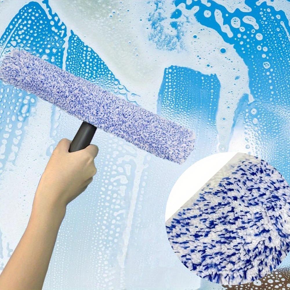 7-piece window  cleaning set, includes 14inch squeegee, microfiber  cleaning cloth and 4 replacement blades, professional window cleaning tool set householdcleaning multifunctional