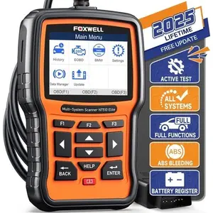 FOXWELL NT510 Elite Scan Tool fit for BMW Scanner Full Diagnostic Tool OBD2 Scanner,, Battery Registration Tool fit for BMW Mini，All System Bi-Directional Control Code Reader with All Reset Services