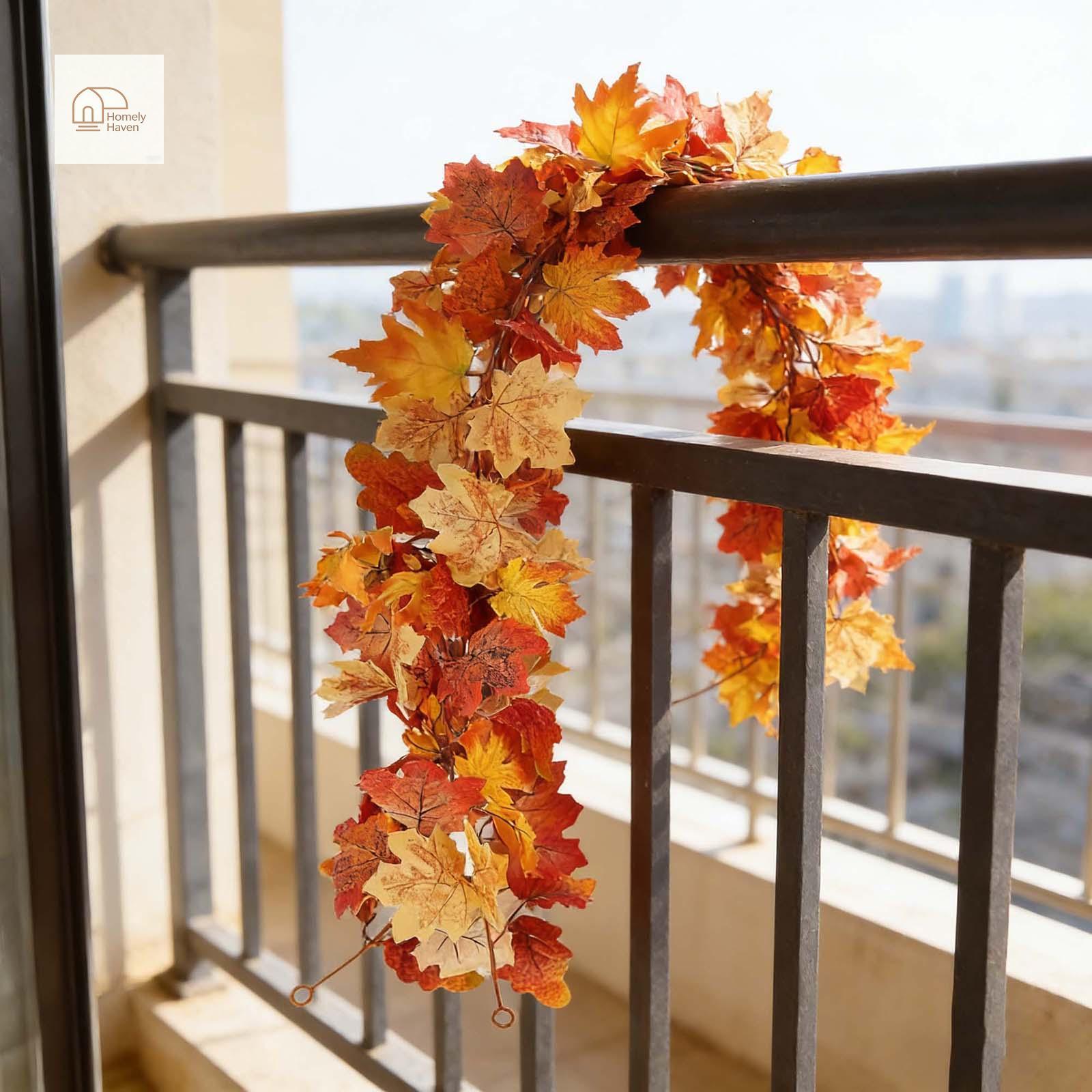 Fall Vines, Artificial Maple Leaves Garland Hanging Vines Holiday Home Decor Party Favor