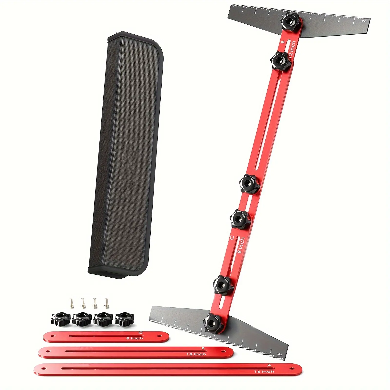 Stair Tread Template Tool – Solid Stair Tread Gauge, Shelf Layout Tool, and Stair Tread Template Jig; Stair Tread Measuring Tool, Measuring Marking Tool Suitable for Various Layout Projects