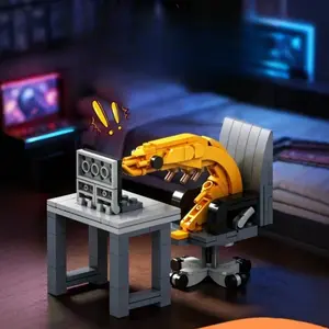 Assembly Large Shrimp Block Desktop Decor, Eye-Catching Table Display, Unique Craftsmanship, Perfect for Home Decoration