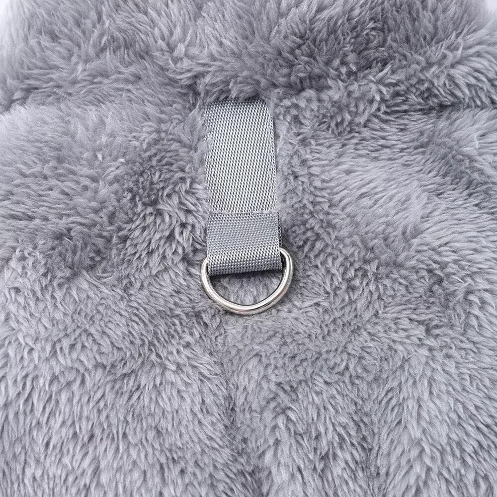 Pet Winter Warm Soft Flannel Four-Leg Jumpsuit, Cozy Comfort Jacket for Chihuahua, Yorkie, Dogs & Cats, Versatile Design, Available in Grey & Pink