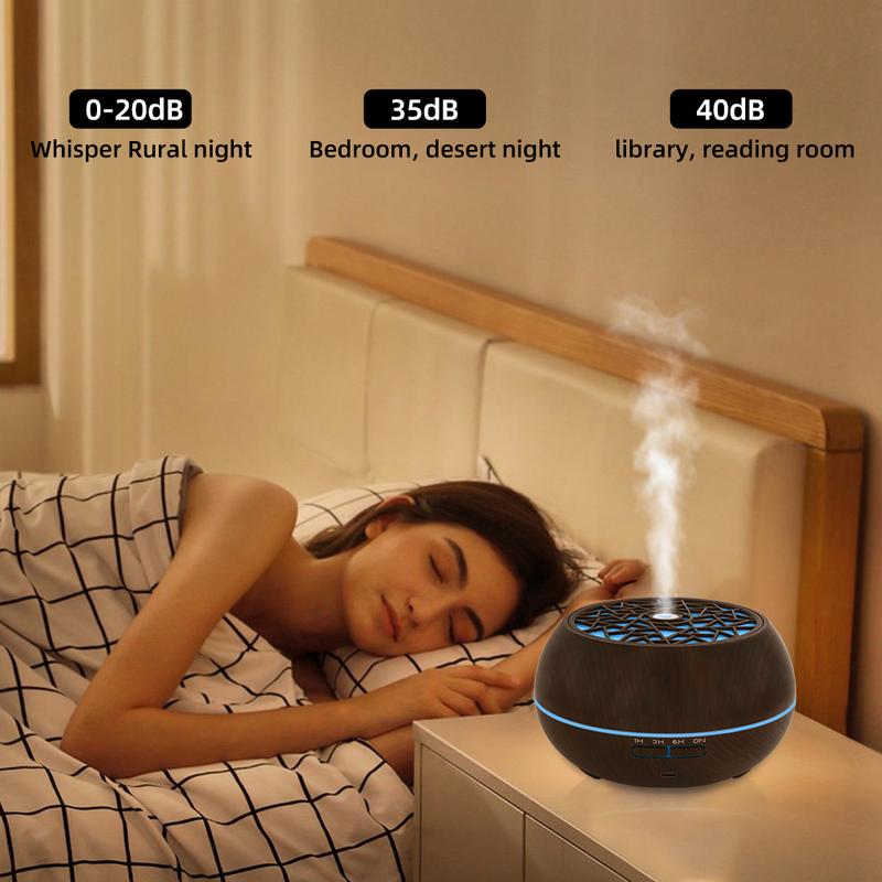 550ml Essential Oil Diffuser & Air Humidifier with Remote Operation Timer Aromatherapy Machine & Air Purifier Includes 6 Premium Oils Aromatherapy Diffuser with Lights for Large Room Ultrasonic Humidifier for Anxiety Relief