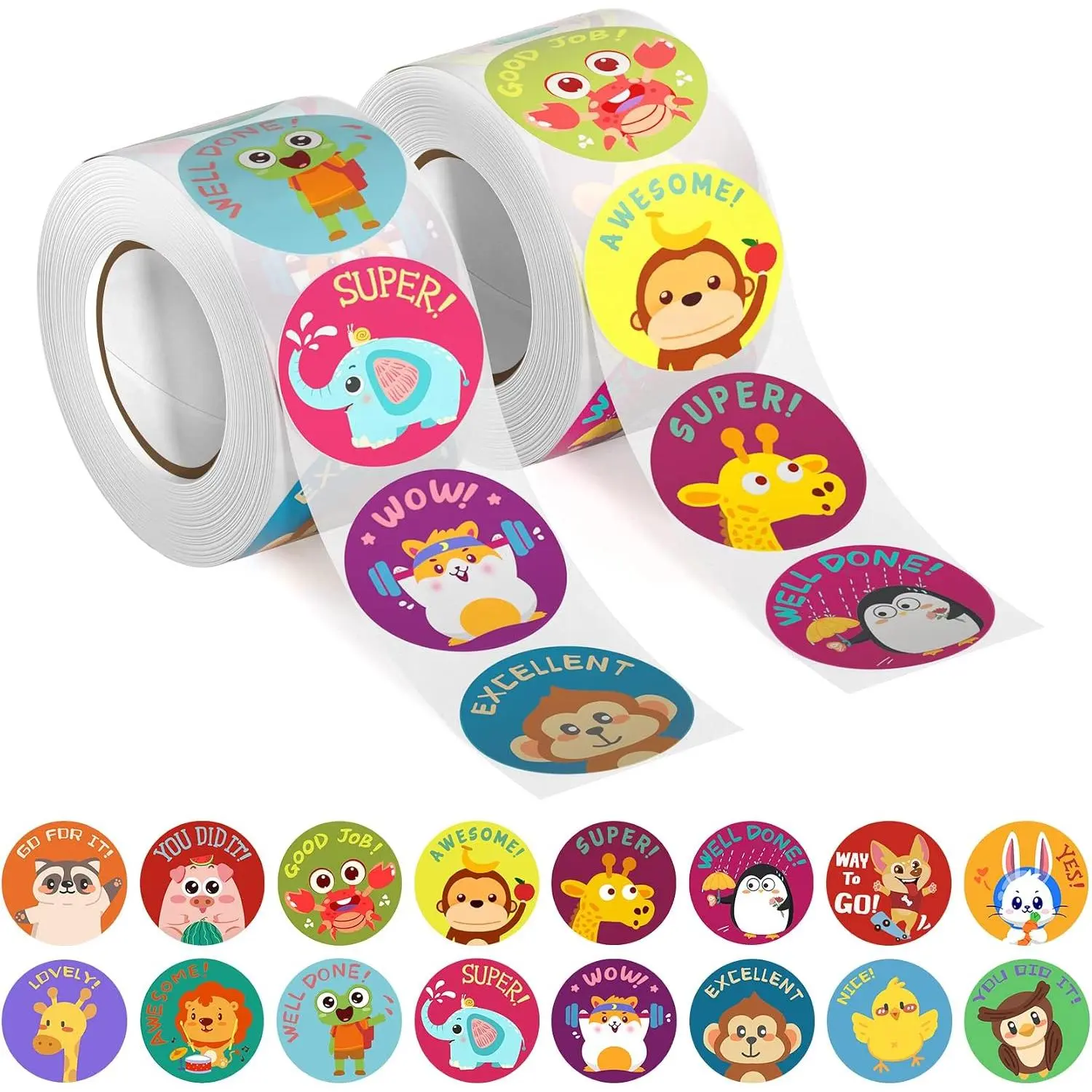 1000 count Teacher Stickers for  - 16 Specialized Designs for Teachers & Elementary School - Potty  & Motivational Stickers